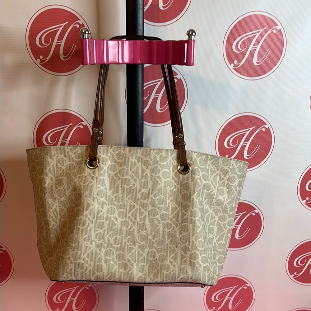 Calvin Klein Cream and Brown monogrammed